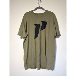 1st Phorm Mens Graphic T-Shirt 2XL Olive Green Black Logo Crew Neck Gym Tee